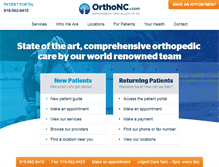 Tablet Screenshot of orthonc.com
